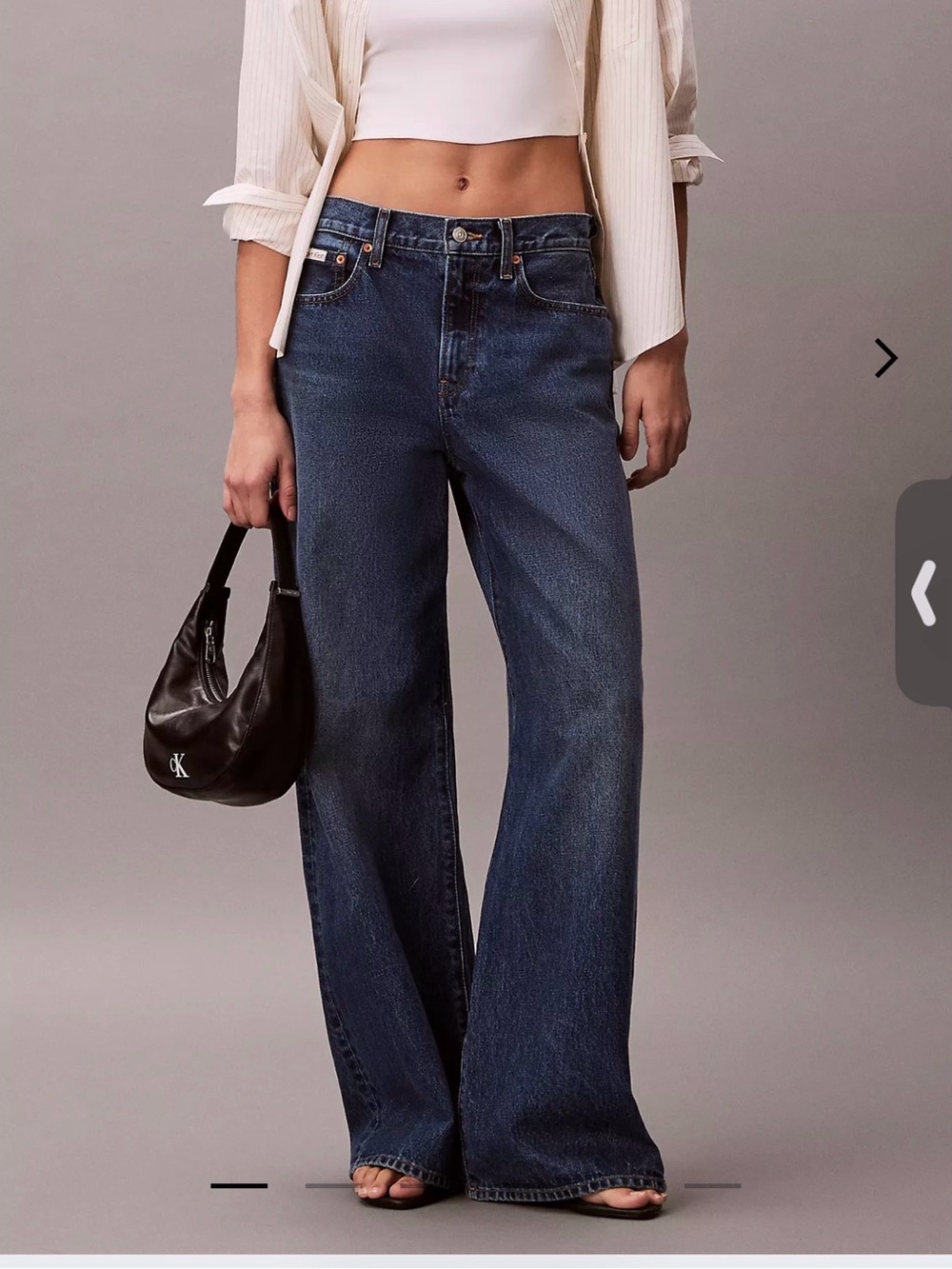 NWOT Calvin Klein Wide Leg Jeans Indigo Julius SAMPLE 26/27